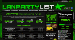 Desktop Screenshot of lanpartylist.com