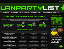 Tablet Screenshot of lanpartylist.com